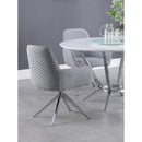  Coaster Furniture Abby 110322 Fabric Upholstered Swivel Dining Arm Chair - Light Grey IMAGE 9