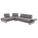  Coaster Furniture Arden 508888 Upholstered Sectional Sofa with Adjustable Back - Taupe IMAGE 4