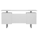  Coaster Furniture Lawtey 803521 60-inch 2-Drawer Computer Desk - White High Gloss IMAGE 8