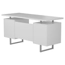  Coaster Furniture Lawtey 803521 60-inch 2-Drawer Computer Desk - White High Gloss IMAGE 9
