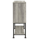  Coaster Furniture Claremont 183038 Sliding Door Home Bar Wine Cabinet - Grey Driftwood IMAGE 5