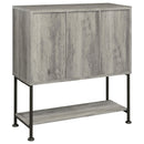  Coaster Furniture Claremont 183038 Sliding Door Home Bar Wine Cabinet - Grey Driftwood IMAGE 6