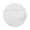  Coaster Furniture Arkell 193041 Round 30-inch Faux Marble Top Dining Table - White IMAGE 2