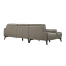  New Classic Furniture Lucca Leather 2 pc Sectional L9966-17L-SGR/L9966-20R-SGR IMAGE 3