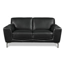  New Classic Furniture Carrara Stationary Leather Loveseat L986-20-BLK IMAGE 1