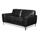  New Classic Furniture Carrara Stationary Leather Loveseat L986-20-BLK IMAGE 2