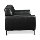  New Classic Furniture Carrara Stationary Leather Loveseat L986-20-BLK IMAGE 4