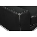  New Classic Furniture Carrara Stationary Leather Loveseat L986-20-BLK IMAGE 5