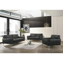  New Classic Furniture Carrara Stationary Leather Loveseat L986-20-BLK IMAGE 6