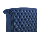  Coaster Furniture Melody 223371KE Upholstered Eastern King Wingback Bed - Pacific Blue IMAGE 2
