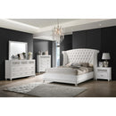  Coaster Furniture Barzini 300843KW Upholstered California King Wingback Bed - White IMAGE 2