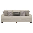  Coaster Furniture Glenn 511094 Upholstered English Arm Sofa - Light Grey and Grey IMAGE 3