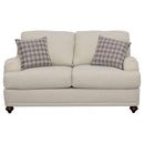  Coaster Furniture Glenn 511095 Upholstered English Arm Loveseat - Light Grey and Grey IMAGE 3