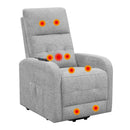  Coaster Furniture Howie 609402P Upholstered Power Lift Massage Chair - Grey IMAGE 10