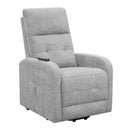  Coaster Furniture Howie 609402P Upholstered Power Lift Massage Chair - Grey IMAGE 2