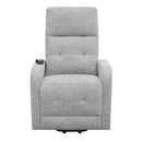  Coaster Furniture Howie 609402P Upholstered Power Lift Massage Chair - Grey IMAGE 3