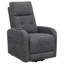  Coaster Furniture Howie 609403P Upholstered Power Lift Massage Chair - Charcoal IMAGE 1