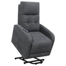  Coaster Furniture Howie 609403P Upholstered Power Lift Massage Chair - Charcoal IMAGE 4