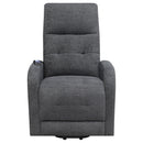  Coaster Furniture Howie 609403P Upholstered Power Lift Massage Chair - Charcoal IMAGE 5