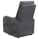  Coaster Furniture Howie 609403P Upholstered Power Lift Massage Chair - Charcoal IMAGE 7