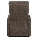  Coaster Furniture Henrietta 609404P Upholstered Power Lift Massage Chair - Brown IMAGE 8