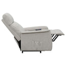  Coaster Furniture Herrera 609407P Upholstered Power Lift Massage Chair - Beige IMAGE 10