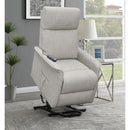  Coaster Furniture Herrera 609407P Upholstered Power Lift Massage Chair - Beige IMAGE 13