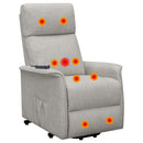  Coaster Furniture Herrera 609407P Upholstered Power Lift Massage Chair - Beige IMAGE 3