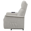  Coaster Furniture Herrera 609407P Upholstered Power Lift Massage Chair - Beige IMAGE 6
