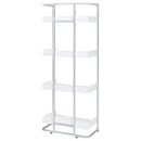  Coaster Furniture Ember 803402 68-inch 4-shelf Bookshelf - White High Gloss and Chrome IMAGE 7