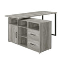  Coaster Furniture Hertford 804462 59-inch L-Shape Computer Desk - Grey Driftwood IMAGE 2
