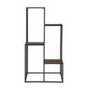  Coaster Furniture Rito 805670 4-tier Multi-Display Shelf - Rustic Brown and Black IMAGE 2