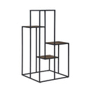 Coaster Furniture Rito 805670 4-tier Multi-Display Shelf - Rustic Brown and Black IMAGE 4