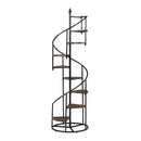  Coaster Furniture Roseglen 805675 69-inch 8-shelf Staircase Bookshelf - Rustic Brown IMAGE 2