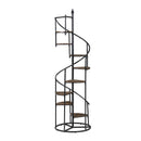  Coaster Furniture Roseglen 805675 69-inch 8-shelf Staircase Bookshelf - Rustic Brown IMAGE 3