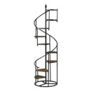  Coaster Furniture Roseglen 805675 69-inch 8-shelf Staircase Bookshelf - Rustic Brown IMAGE 4