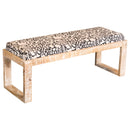  Coaster Furniture Aiden 914138 Fabric Upholstered Accent Bench - Distressed White IMAGE 1