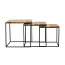  Coaster Furniture Belcourt 931182 3-piece Square Nesting Tables - Natural and Black IMAGE 4