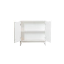  Coaster Furniture Gambon 953401 2-door Wood Honeycomb Pattern Accent Cabinet - White IMAGE 2