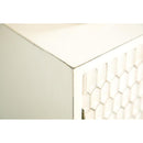 Coaster Furniture Gambon 953401 2-door Wood Honeycomb Pattern Accent Cabinet - White IMAGE 7