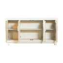  Coaster Furniture Voula 953416 4-door Wood Accent Storage Cabinet - White and Gold IMAGE 4
