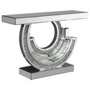  Coaster Furniture Imogen 953422 Sculptural Mirrored Entryway Console Table - Silver IMAGE 1