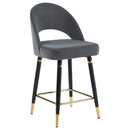  Coaster Furniture Lindsey 192549 Velvet Upholstered Counter Chair - Grey IMAGE 1