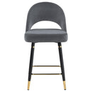  Coaster Furniture Lindsey 192549 Velvet Upholstered Counter Chair - Grey IMAGE 2