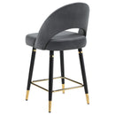  Coaster Furniture Lindsey 192549 Velvet Upholstered Counter Chair - Grey IMAGE 5