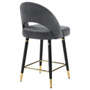  Coaster Furniture Lindsey 192549 Velvet Upholstered Counter Chair - Grey IMAGE 7