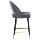  Coaster Furniture Lindsey 192549 Velvet Upholstered Counter Chair - Grey IMAGE 8