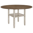  Coaster Furniture Sarasota 192818 60-inch Extension Counter Dining Table - Rustic Cream IMAGE 1