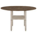  Coaster Furniture Sarasota 192818 60-inch Extension Counter Dining Table - Rustic Cream IMAGE 3
