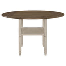  Coaster Furniture Sarasota 192818 60-inch Extension Counter Dining Table - Rustic Cream IMAGE 5
